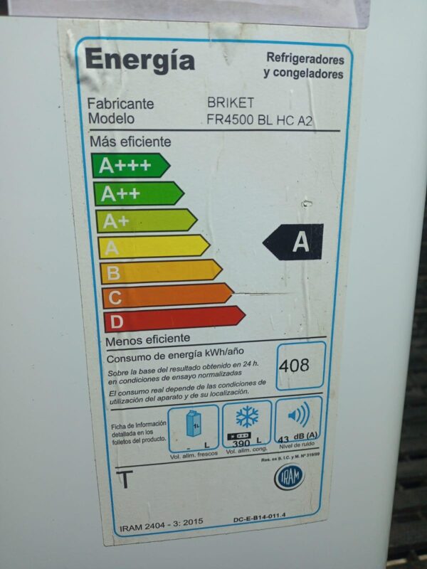 FREZZER POZO  BRIKET 390 LITROS - Imagen 5